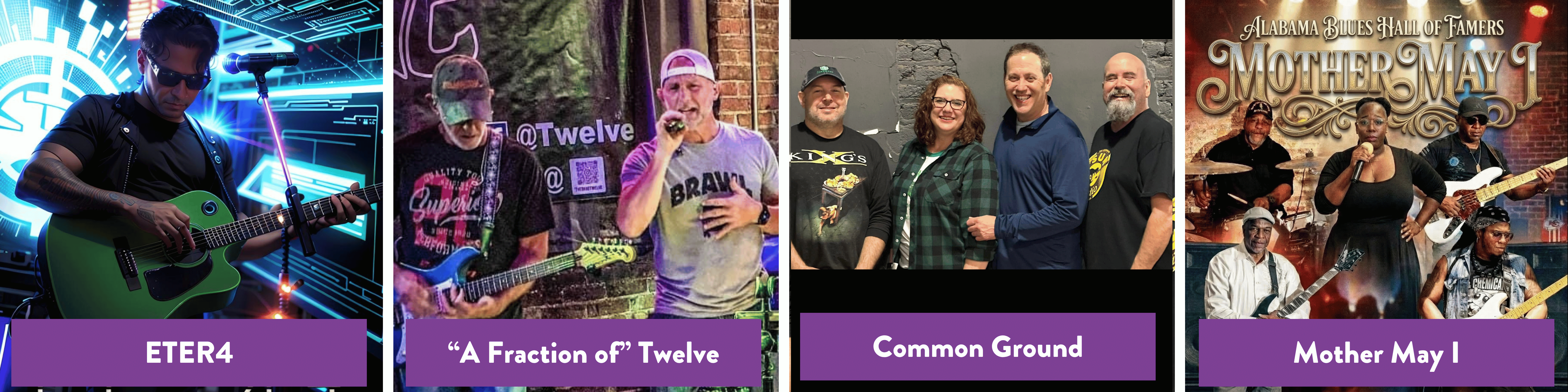 2025 Friday Nights at the Cove act pictures banner